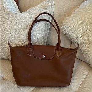Longchamp Medium Le Pliage  Leather Tote Bag